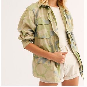 NWT Free People camo print jacket - XS